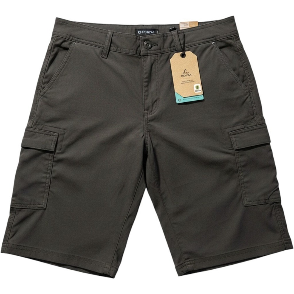 prAna Stretch Zion Short II Mens 28 Dark Iron New Cargo Hiking Outdoor 12 Inseam
